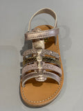 Sandalettes Bopy Elbossa rose or paillette