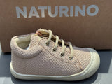 Bottines naturino cocoon zip lizard rose blanc