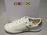 Chaussures basses Geox J gisli J654NBC1Z1N blanc argent étoile