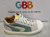 Chaussures basses GBB Généreux 27477AN258 blanc vert jaune