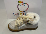 Bottines Shoo pom Bouba zip hair beige