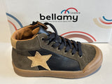 Bottines Bellamy Ilano 540 002 34 kaki nubuck noir