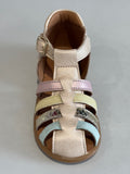 Sandalettes Bellamy Dax beige nacré multico