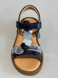 Sandalettes GBB Maisie 27514AN326 marine cœurs argent