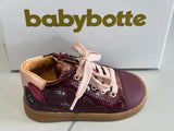 Bottines Babybotte Fougère 9020B052 Bordeaux vernis feuille