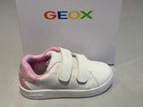 Chaussures basses Geox scratch eclyper blanc rose