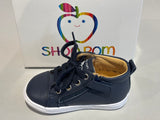 Bottines Shoo pom Bouba zip lace marine