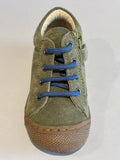 Bottines Naturino cocoon zip nubuck vert bleu