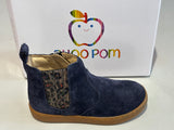 Boots Shoo pom play new shine navy léopard