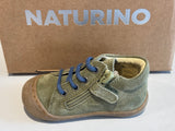 Bottines Naturino cocoon zip nubuck vert bleu