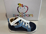 Bottines Shoo Pom bouba bi zip marine blanc bleu ciel
