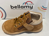 Bottines Bellamy Daisy velours Camel noeud leopard