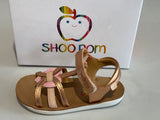 Sandalettes Shoo pom Goa 4Ever Copper cœur