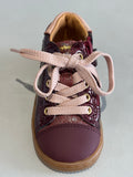 Bottines Babybotte Fougère 9020B052 Bordeaux vernis feuille