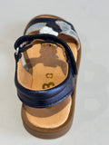 Sandalettes GBB Maisie 27514AN326 marine cœurs argent
