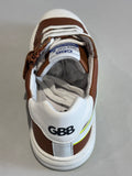 Chaussures basses GBB Batino cognac blanc jaune fluo