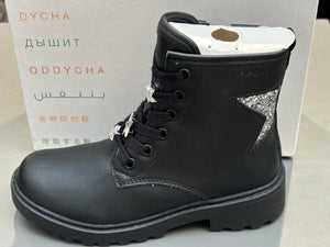 Bottines Geox J9420G j casey black DK silver