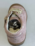 Bottines Naturino cocoon zip rose cœurs or