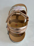 Sandalettes Shoo pom Goa oZ Copper pink glitter cœur