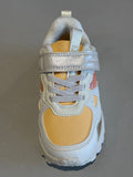 Baskets Shoo pom Joggy scratch blanc orange