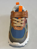 Baskets Shoo pom Joggy scratch Camel vert bleu jaune