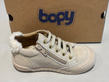 Bottines Bopy Jopa crème zèbre paillettes