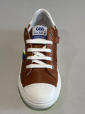 Chaussures basses GBB Batino cognac blanc jaune fluo