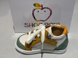 Bottines Shoo pom Bouba zip box craie vert Camel orange