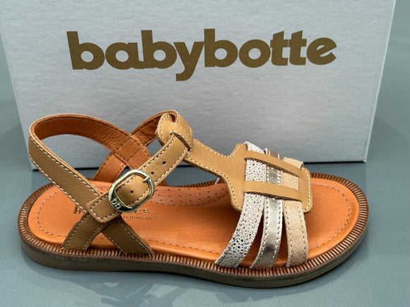 Sandalettes Babybotte 4549B038 kadaques texano cognac
