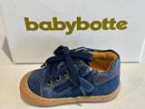 Bottines Babybotte Argo sport 9012B086 marine velours blanc