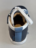 Bottines Shoo Pom bouba bi zip marine blanc bleu ciel