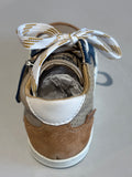 Bottines Shoo pom Bouba zip box mastic camel bleu