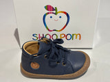 Bottines Shoo pom Gizmo zip lace marine