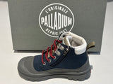 Bottines Palladium pampa hi cuff HKR WP marine gris rouge