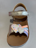 Sandalettes Shoo pom Goa heart multi platine