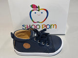Bottines Shoo pom Bouba zip lace marine