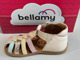 Sandalettes Bellamy Dax beige nacré multico