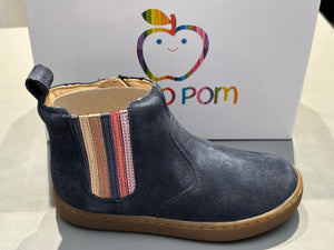 Boots Shoo pom play New shine velours oily navy