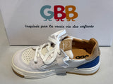 Chaussures basses GBB Constant 27661AN350 blanc Camel bleu