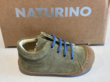 Bottines Naturino cocoon zip nubuck vert bleu