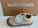 Bottines Naturino cocoon taupe pois or