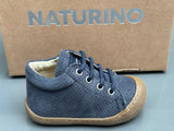 Bottines naturino cocoon zip suede met dots blue H24