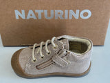 Bottines Naturino cocoon zip rose pois