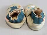 Chaussons tichoups Gaël et Tim les dragons beige