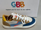 Chaussures basses GBB Alizé 27502AN310 blanc cognac bleu
