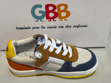 Chaussures basses GBB Tocani 27568AN319 blanc jeans orange