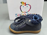 Bottines Shoo pom Bouba zip wool navy
