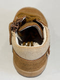 Bottines Bellamy Daisy velours Camel noeud leopard
