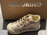 Bottines naturino cocoon zip pebbled cipria blanc