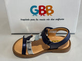 Sandalettes GBB Maisie 27514AN326 marine cœurs argent